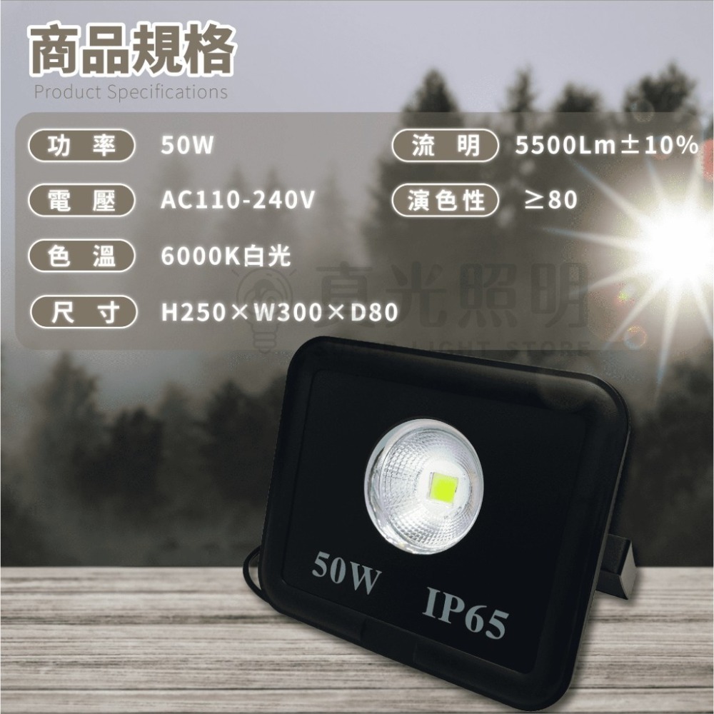 💡 真光照明 🙌🏻  LED戶外投射燈 白光 / 黃光 20W 30W 50W  聚晶款(白光) 新上市 投射燈-細節圖6