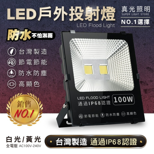 LED投射燈 100W 投射燈 戶外照明 台灣製造 LED專業燈具 一年保固 省電 LED燈管 探照燈 投光燈