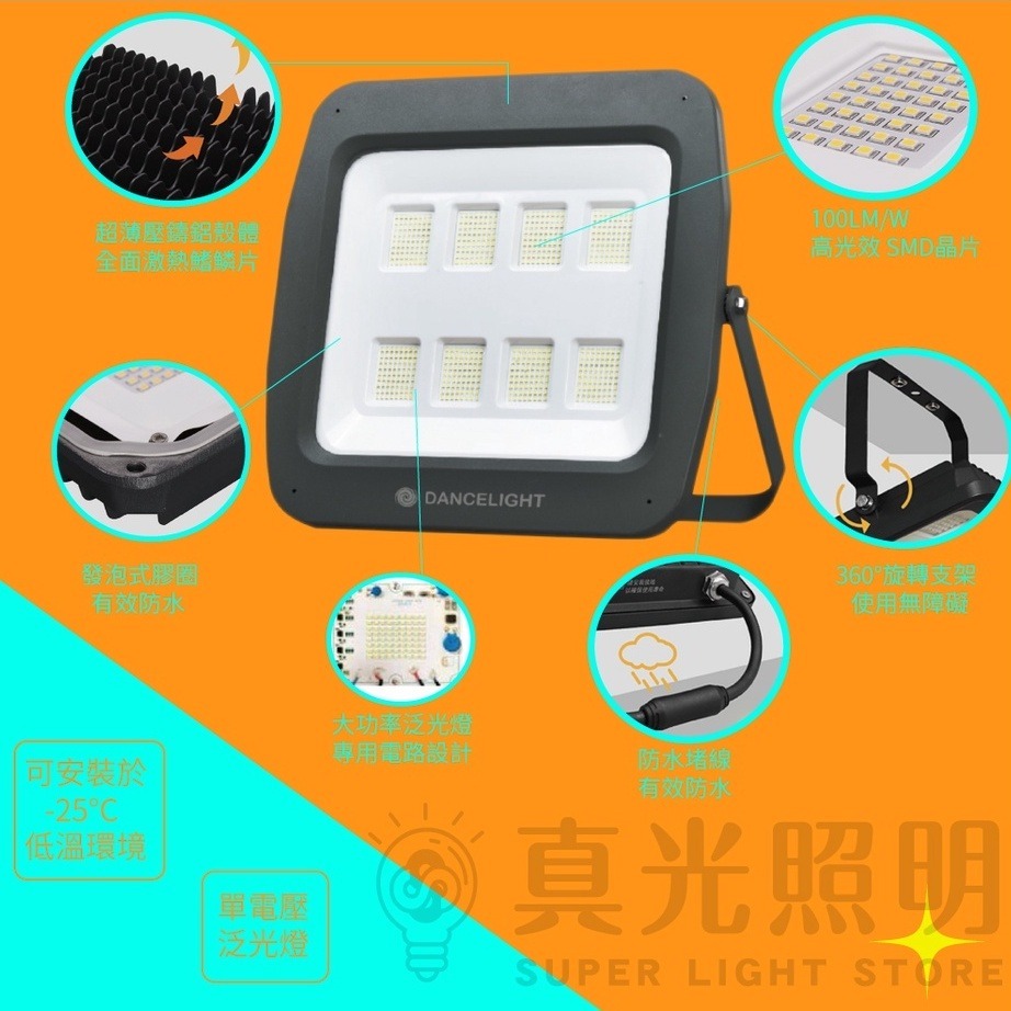 舞光 阿波羅泛光燈 投射燈 廣吿燈  LED 100W/150W/200W/300W 防水 IP66-細節圖2