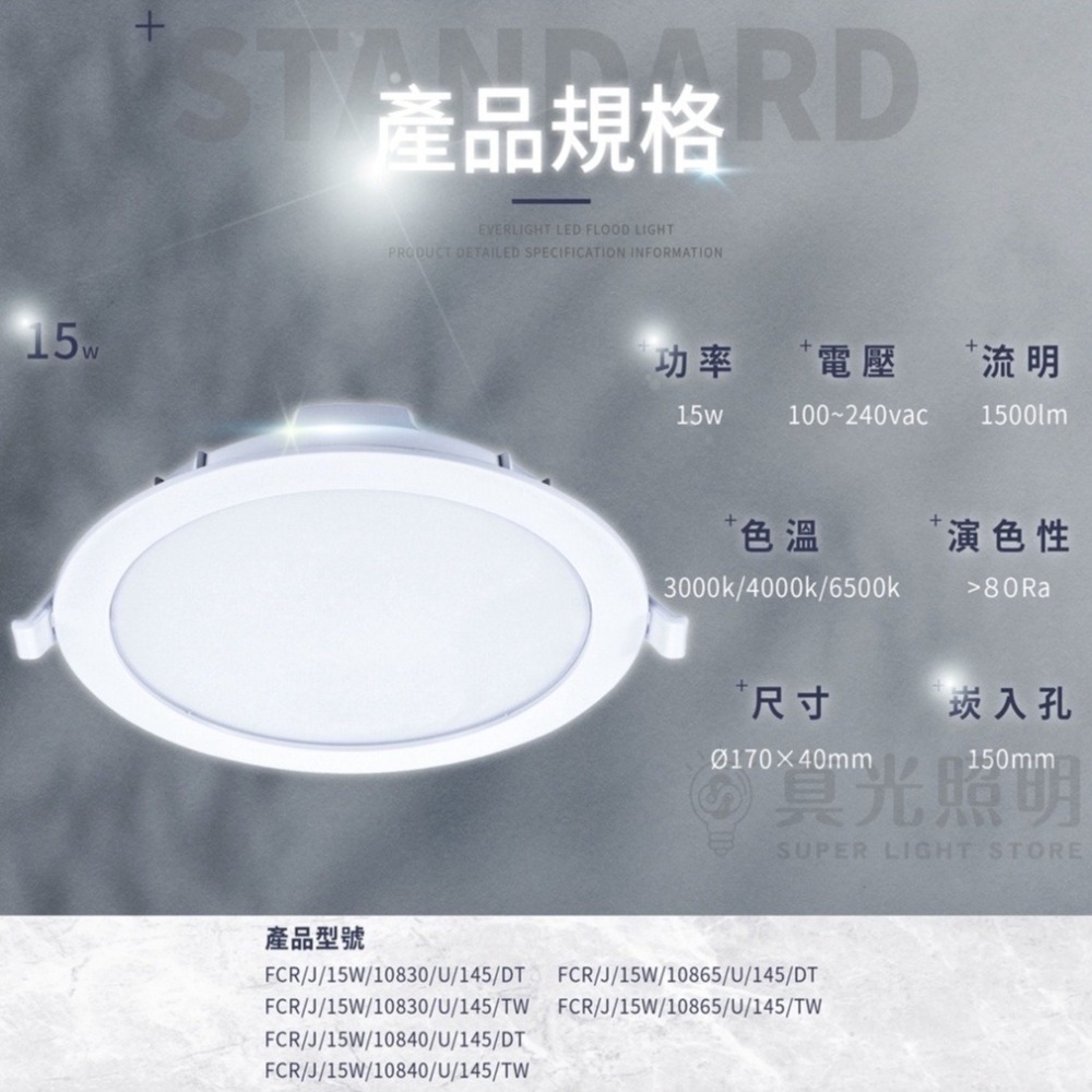 ❗️最新款❗️億光 LED崁燈 星皓 5w/7w/15w 崁孔7.5/9/15cm 高演色 全電壓 超省電高亮度首選🤩-細節圖7