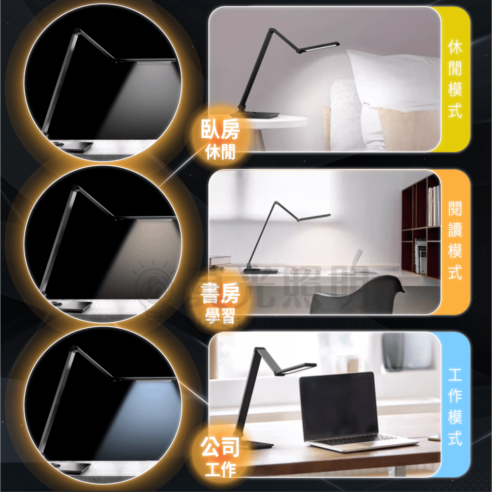 🔥新 Panasonic國際牌 觸控式 四軸旋轉LED檯燈 12W LED檯燈 M系列 調光調色 USB充電孔 大光面-細節圖8