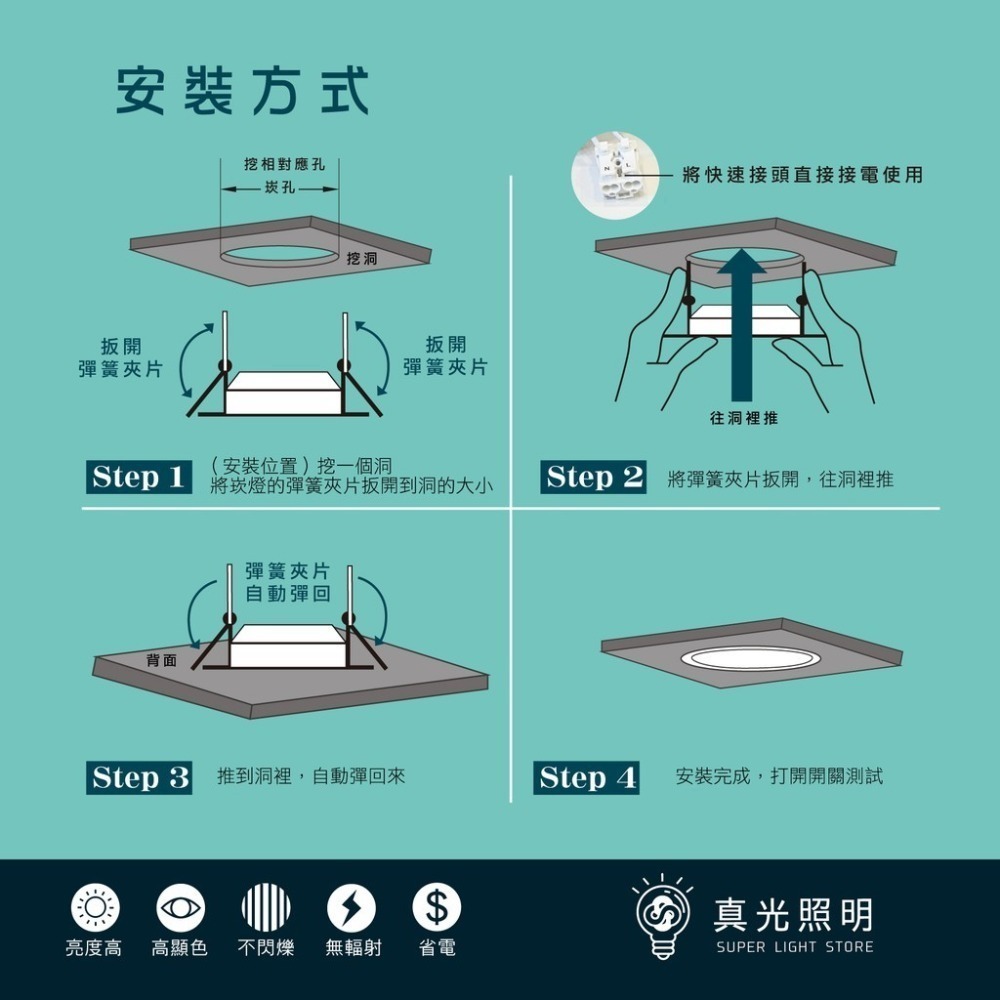 💡 真光照明 🙌🏻 20W LED 崁燈 《兩年保固》崁孔 15cm 全電壓 崁燈 大光面 白光 自然光 黃光-細節圖7