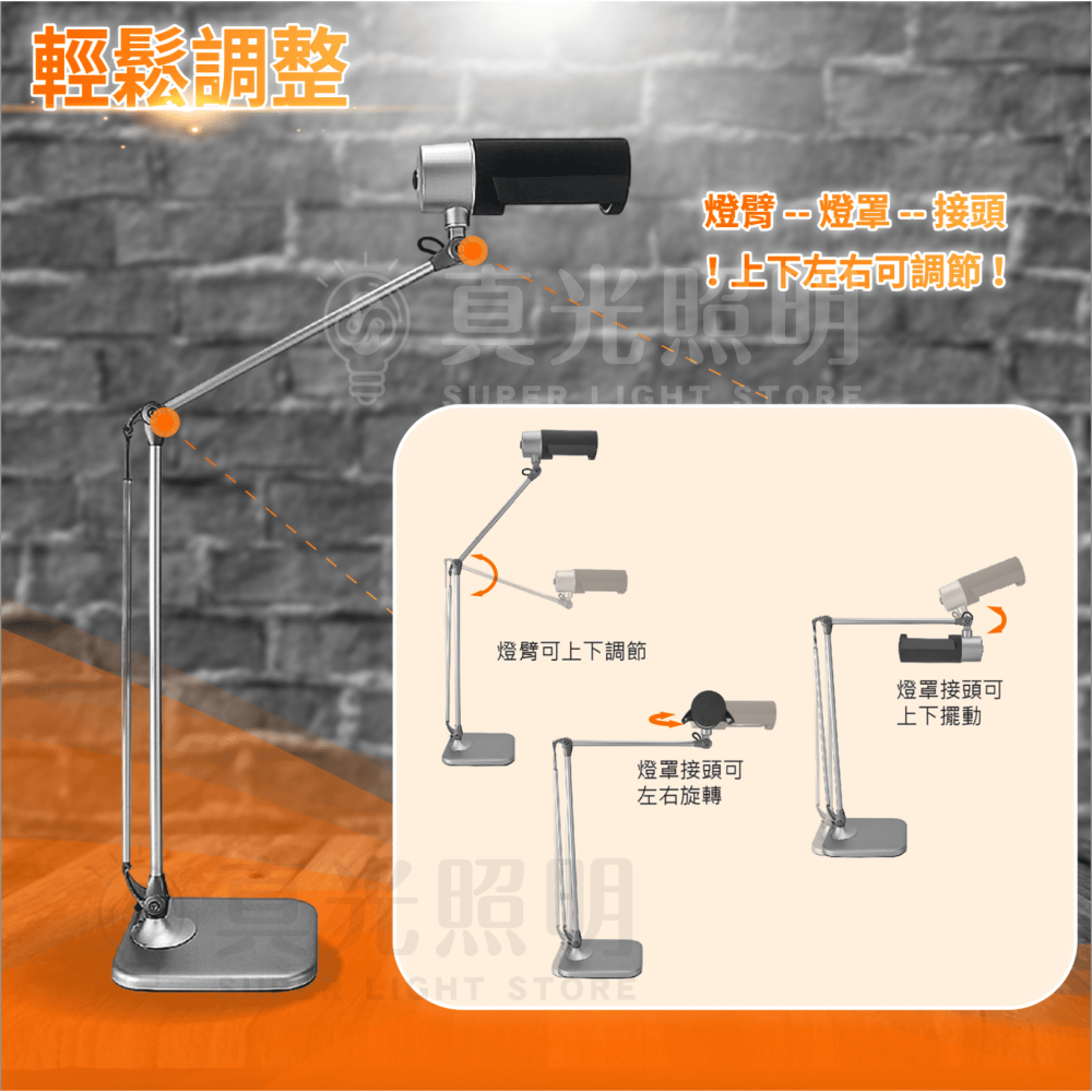 🟠 德國OSRAM 歐司朗 ⭐️ Neutron LED 哥廷根 雙臂檯燈 座夾兩用 桌燈 夾燈 閱讀檯燈(限宅配)-細節圖5