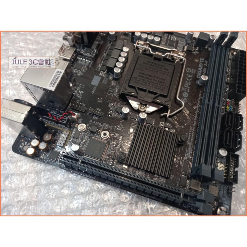 JULE 3C會社-技嘉 H310N 2.0 H310/八九代/DDR4/電競網路/M2/超耐久/庫存/ITX 主機板-細節圖2