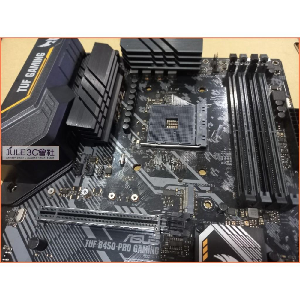 JULE 3C會社-華碩TUF B450-PRO GAMING B450/電競/雙M2/保內/ATX/AM4