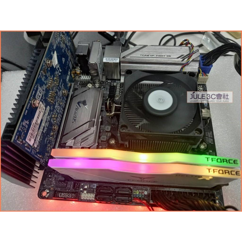 JULE 3C會社-技嘉B450I AORUS PRO WIFI 主機板+ R5 2600 CPU+ 16G RGB