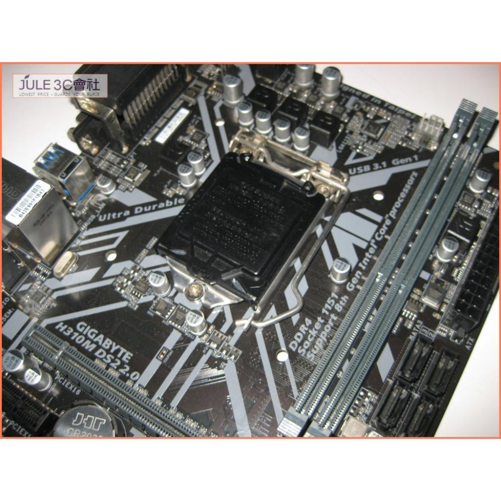 JULE 3C會社-技嘉 H310M DS2 2.0 H310/DDR4/八九代/LPT/1151/MATX 主機板-細節圖3