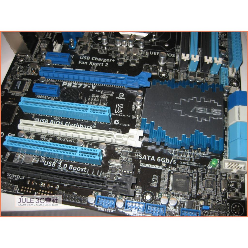 JULE 3C會社-華碩ASUS P8Z77-V Z77/DDR3/極致超頻/雙智能/良品/ATX/1155 主機板-細節圖2