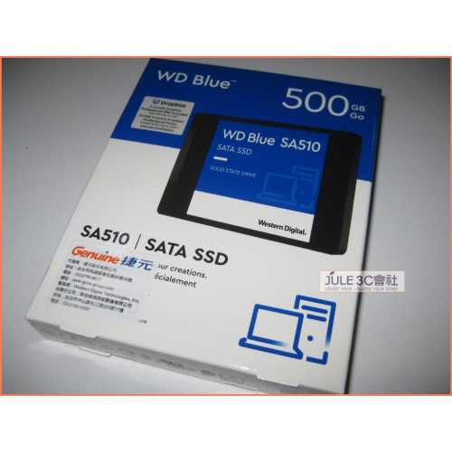 JULE 3C會社-威騰WD WDS500G3B0A 500G 藍標/2.5/SA510/7mm/全新/固態硬碟 SSD
