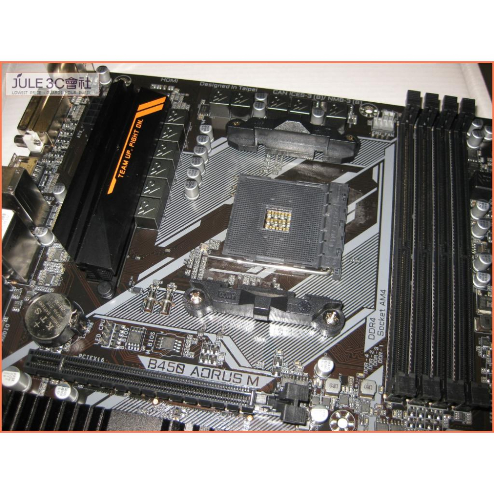JULE 3C會社-技嘉 B450 AORUS M B450/電競/數位電源/M2/庫存/AM4/MATX 主機板-細節圖3