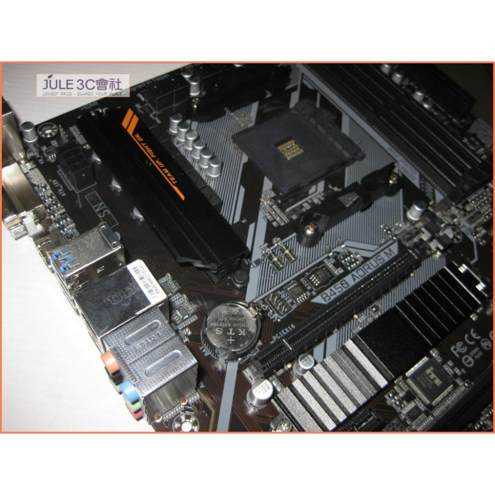 JULE 3C會社-技嘉 B450 AORUS M B450/電競/數位電源/M2/庫存/AM4/MATX 主機板-細節圖5