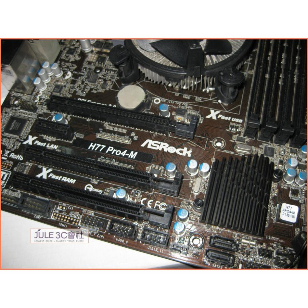JULE 3C會社-華擎ASROCK H77 Pro4-M H77/DDR3/送i5 CPU/MATX/1155 主機板-細節圖2