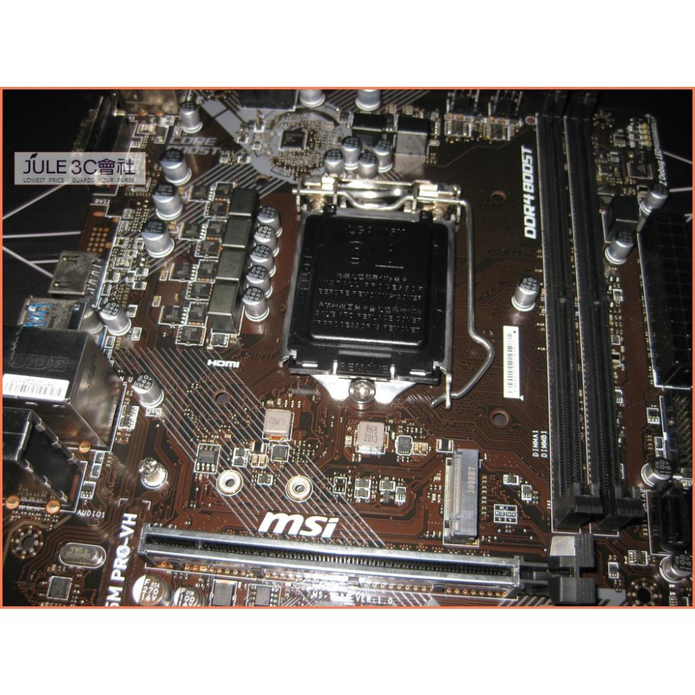 JULE 3C會社-微星MSI B365M PRO-VH B365/八九代/DDR4/核心加速/MATX 主機板-細節圖3