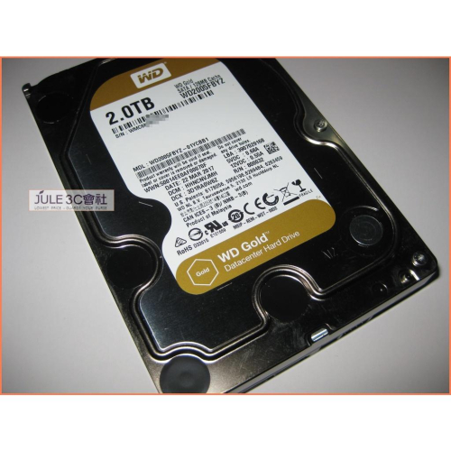 JULE 3C會社-威騰WD 金標 2TB 2T WD2005FBYZ/良品/128M/3.5吋/SATA3/企業級硬碟