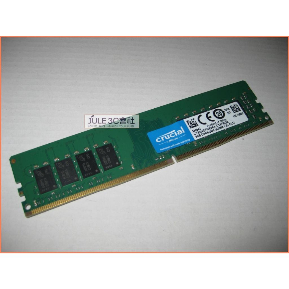 JULE 3C會社-美光Crucial DDR4 2400 8GB 8G 雙面/終保/CT8G4DFD824A 記憶體-細節圖2