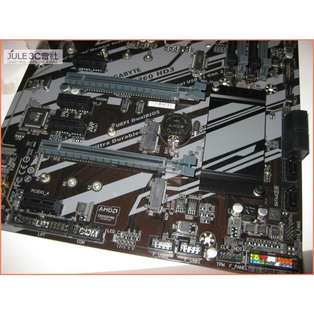 JULE 3C會社-技嘉 B360-HD3 B360/DDR4/八九代/雙M2/三螢幕/超耐久/含檔板/ATX 主機板-細節圖3