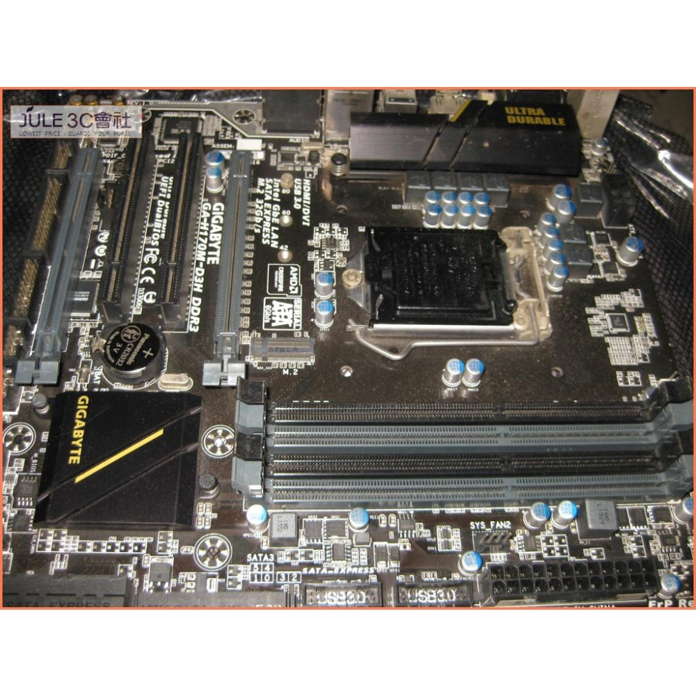 JULE 3C會社-技嘉H170M-D3H DDR3 H170/六七代/4K HD/極速電競/良品