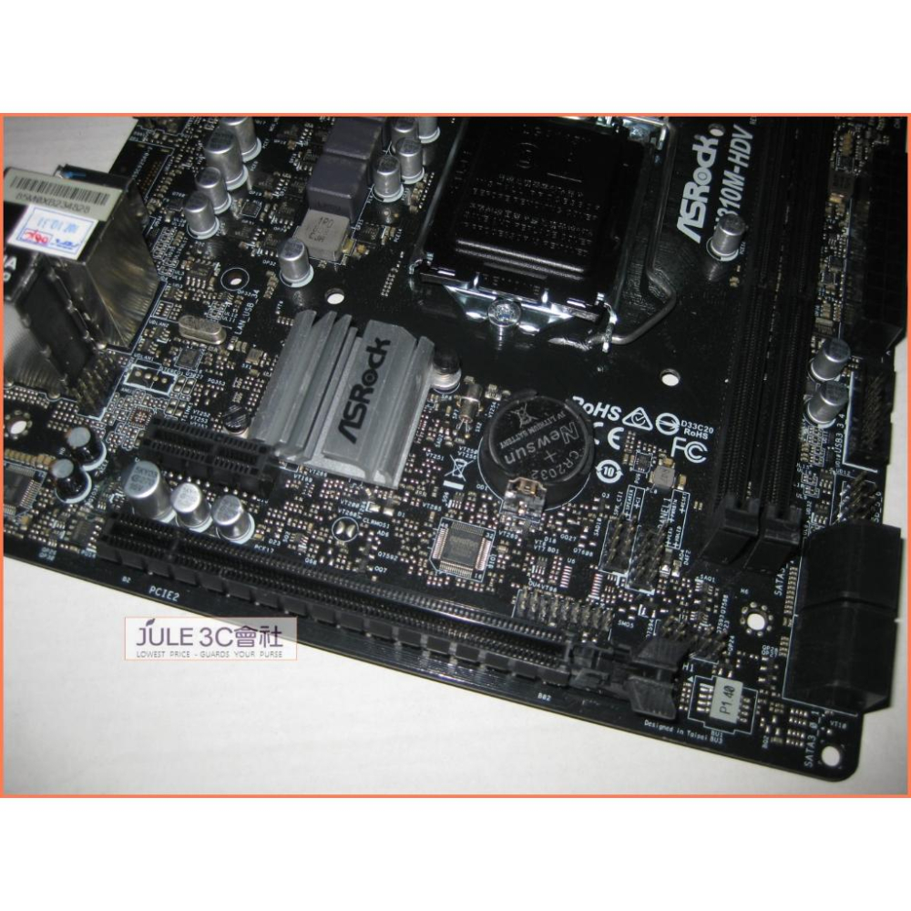 JULE 3C會社-華擎ASROCK H310M-HDV H310/DDR4/八九代/ 超合金/良品/MATX 主機板-細節圖2