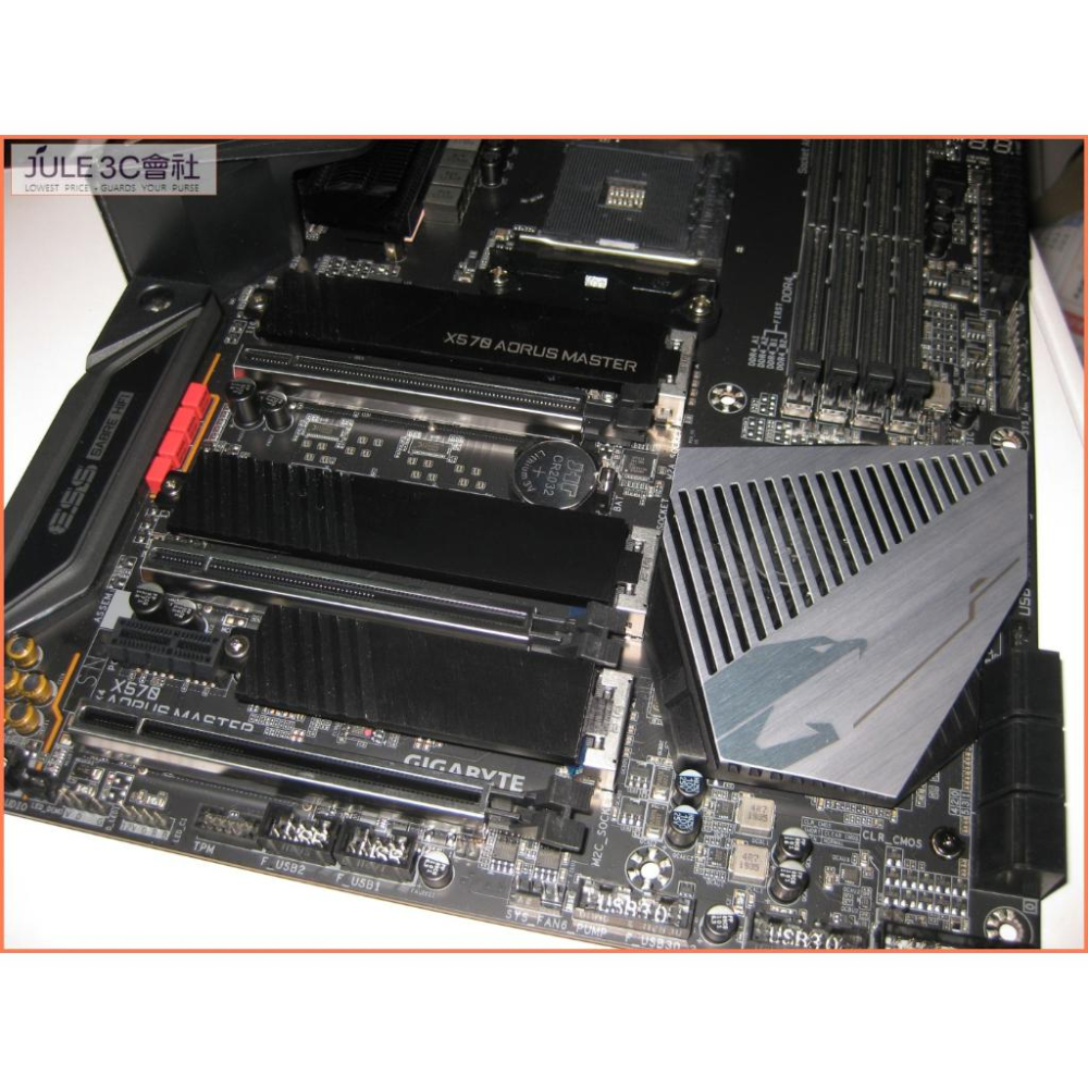 JULE 3C會社-技嘉 X570 AORUS MASTER 14相VRM電源/散熱裝甲/旗艦款/庫存/AM4 主機板-細節圖2