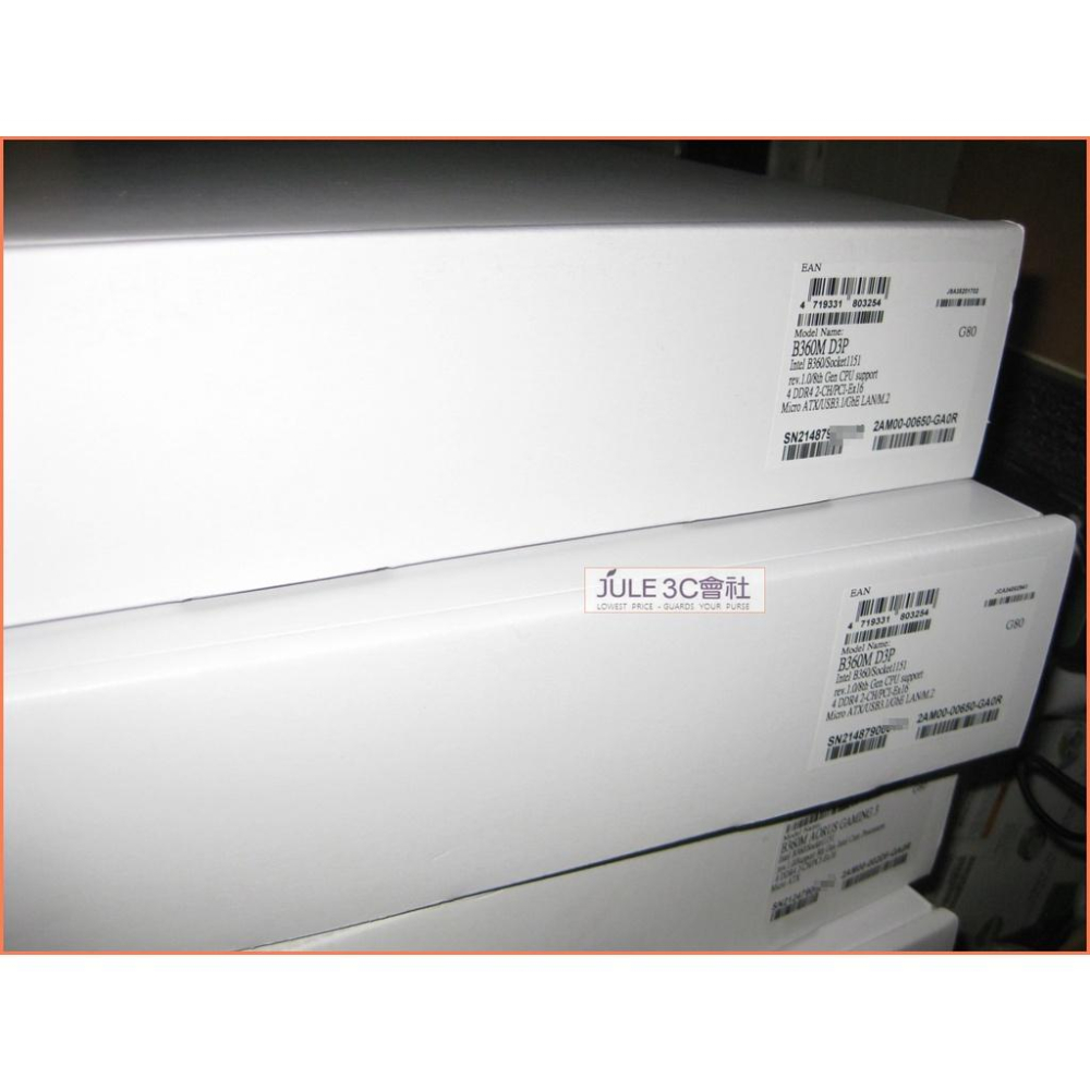 JULE 3C會社-技嘉 B360M-D3P B360/DDR4/八九代/雙DP/庫存/MATX/1151 主機板-細節圖2