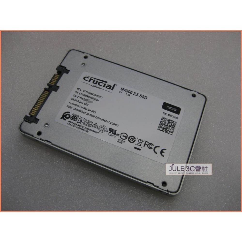 JULE 3C會社-美光CRUCIAL MX500 500G 1000G 1TB 企業級/捷元/全新/SSD 固態硬碟-細節圖5