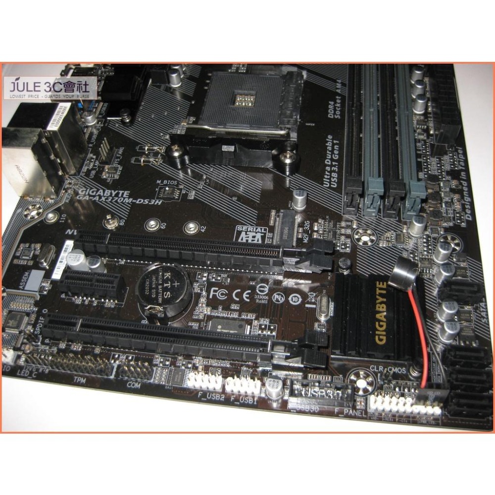 JULE 3C會社-技嘉 AX370M-DS3H X370/D4/抗硫電阻/4KHD/超耐久/MATX/AM4 主機板-細節圖3