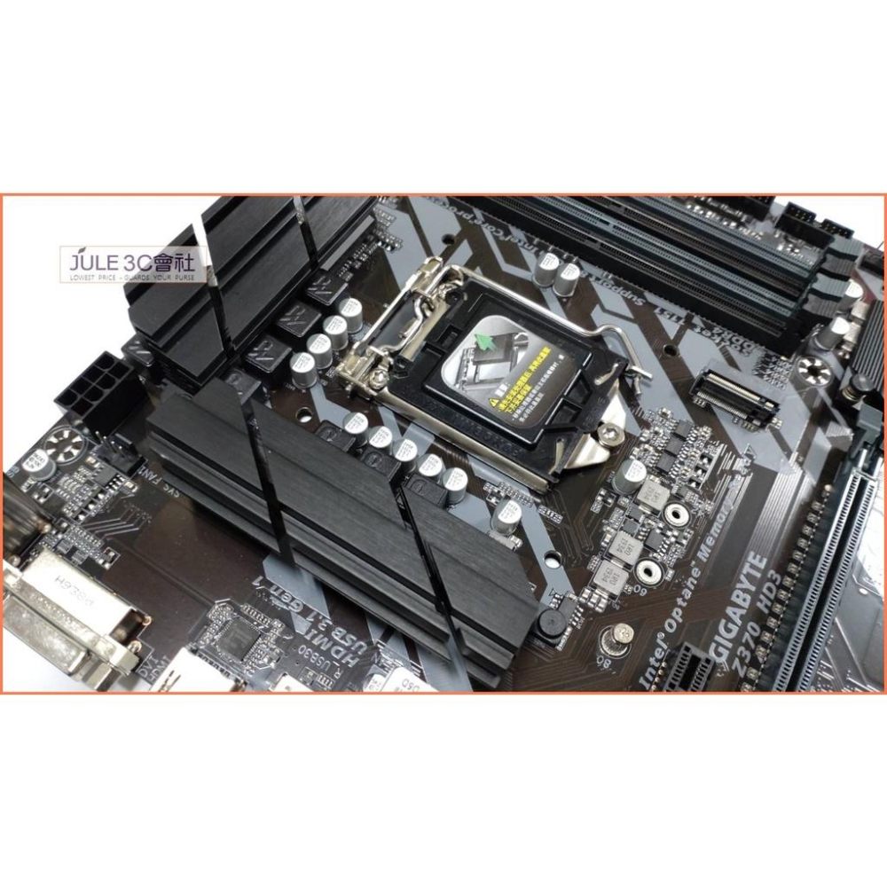 JULE 3C會社-技嘉 Z370-HD3 Z370/八九代/M2/抗硫防護/抗突波/超耐久/庫存保內/ATX 主機板-細節圖4