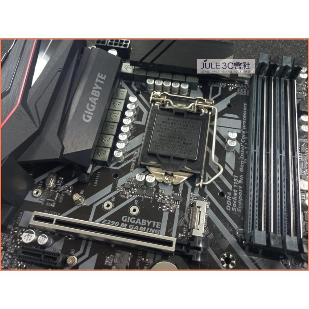 JULE 3C會社-技嘉 Z390M GAMING Z390/八九代/D4/雙M2/超耐久/庫存/MATX 主機板-細節圖3