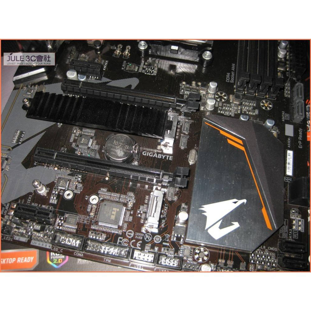 JULE 3C會社-技嘉 B450 AORUS ELITE 支援全系列Ryzen/數位電源/良品/AM4 主機板-細節圖2