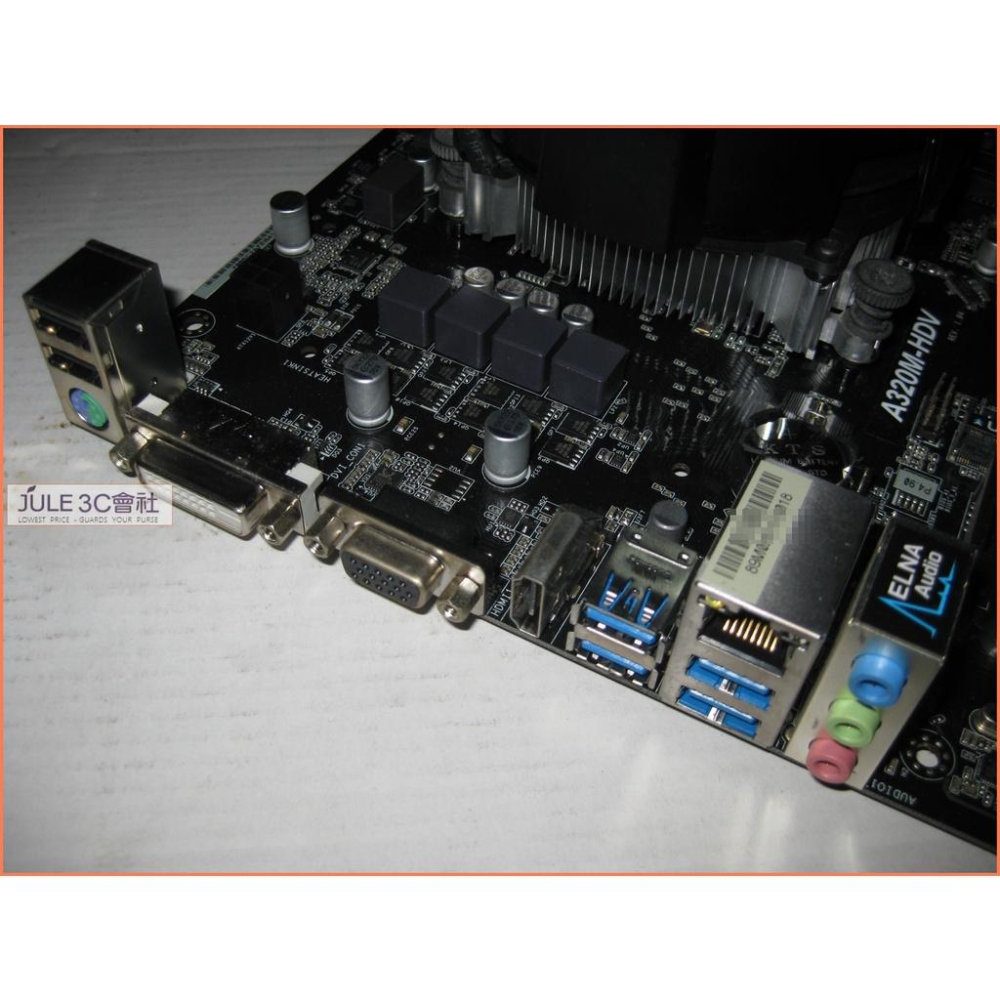 JULE 3C會社-華擎 A320M-HDV AM4 主機板+ Ryzen R5 2600 6C12T/含風扇 CPU-細節圖2