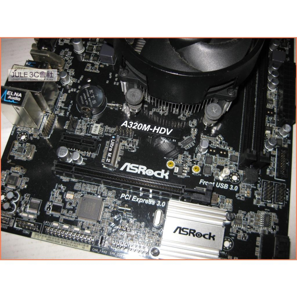 JULE 3C會社-華擎 A320M-HDV AM4 主機板+ Ryzen R5 2600 6C12T/含風扇 CPU-細節圖4