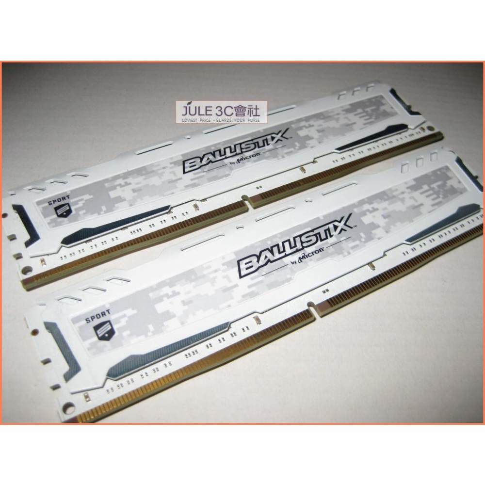 JULE 3C會社-美光Micron Ballistix 16GB (8GB*2) 白色/Sport LT競技版 記憶體-細節圖2