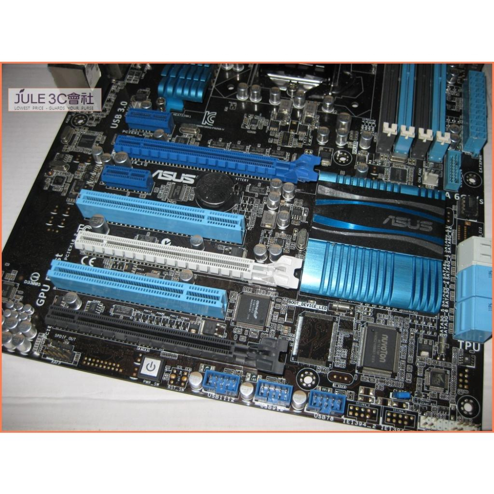 JULE 3C會社-華碩ASUS P8Z68-V Z68/DDR3/USB3/16相供電/雙智能/良品/1155 主機板-細節圖2