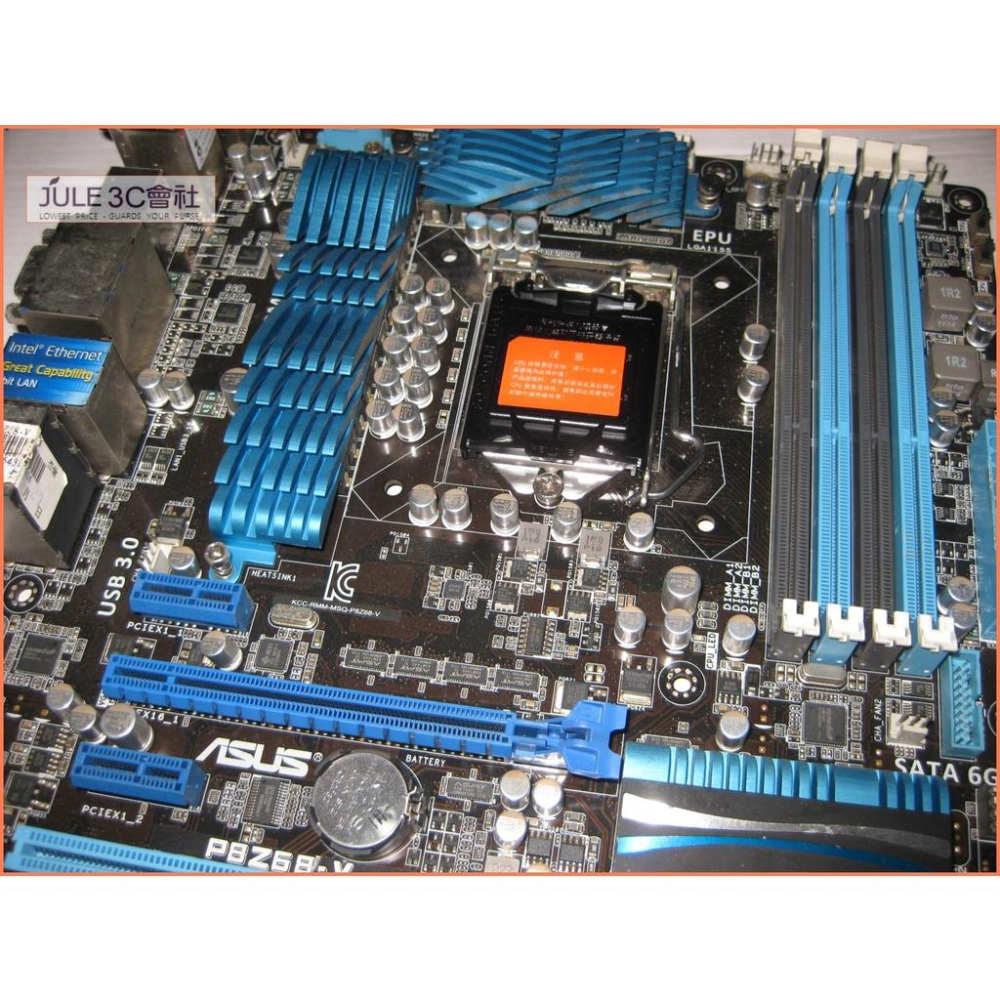 JULE 3C會社-華碩ASUS P8Z68-V Z68/DDR3/USB3/16相供電/雙智能/良品/1155 主機板-細節圖3