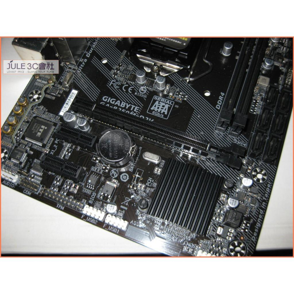 JULE 3C會社-技嘉 B250M-D2V B250/六七代/DDR4/超耐久/良品/1151/MATX 主機板-細節圖2