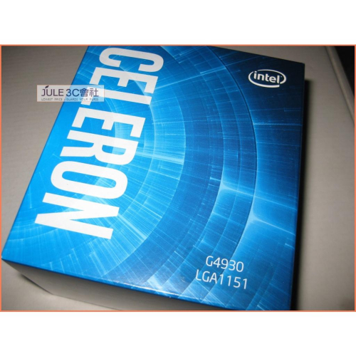 JULE 3C會社-Intel Celeron G4930 九代/雙核/3.2G/2M/全新盒裝/捷元貨/含風扇 CPU