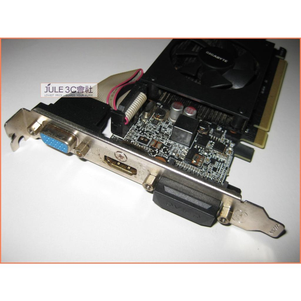 JULE 3C會社-技嘉 N710D3-1GL GT710/DDR3/1G/19W/短卡/良品/PCIE 顯示卡-細節圖2