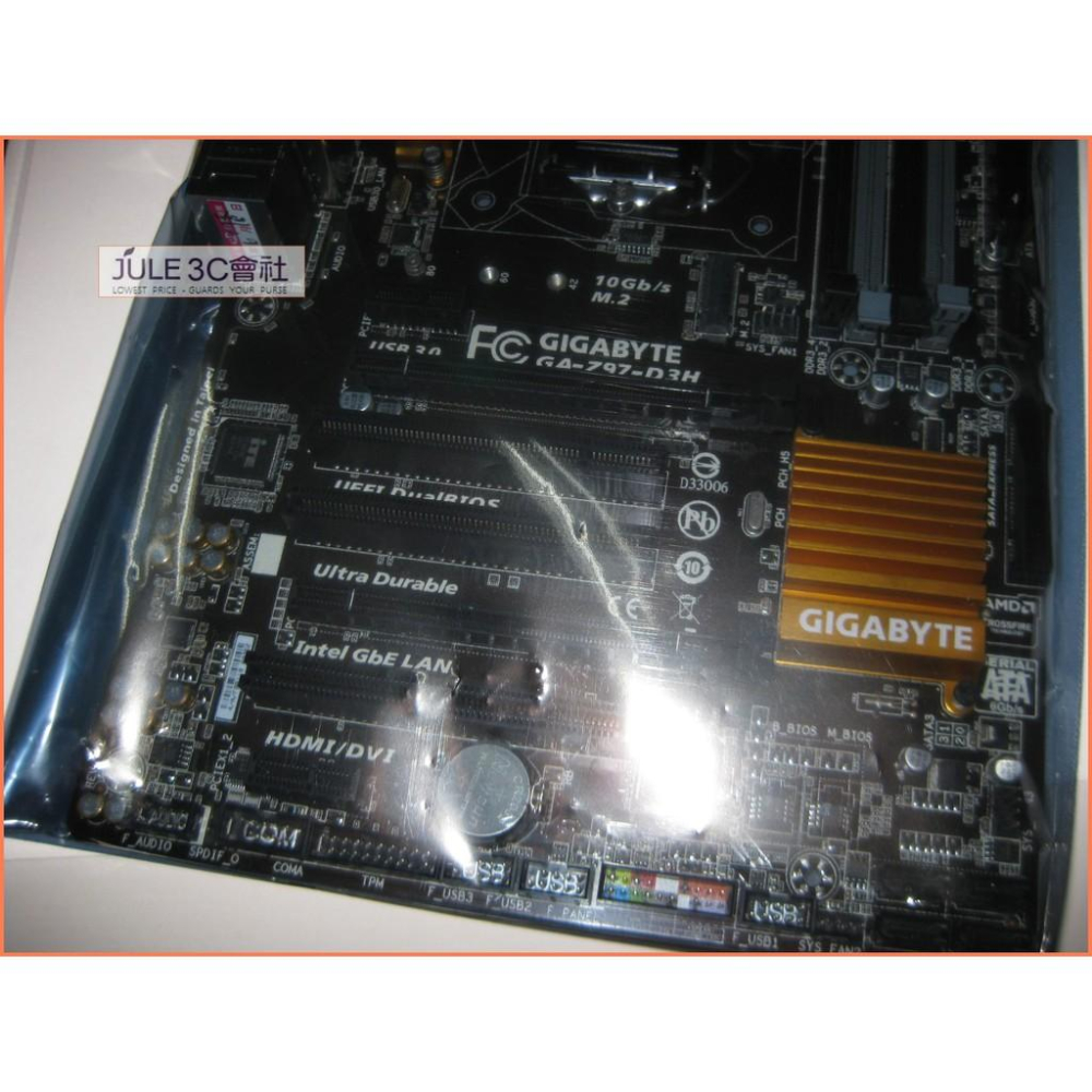 JULE 3C會社-技嘉 GA-Z97-D3H Z97/DDR3/超耐久/電競網路/M2/庫存/ATX/1150 主機板-細節圖2