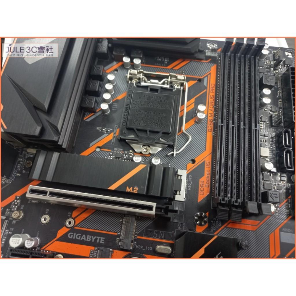 JULE 3C會社-技嘉 B360M AORUS PRO B360/D4/八九代/電競/雙M2/庫存/MATX 主機板-細節圖3