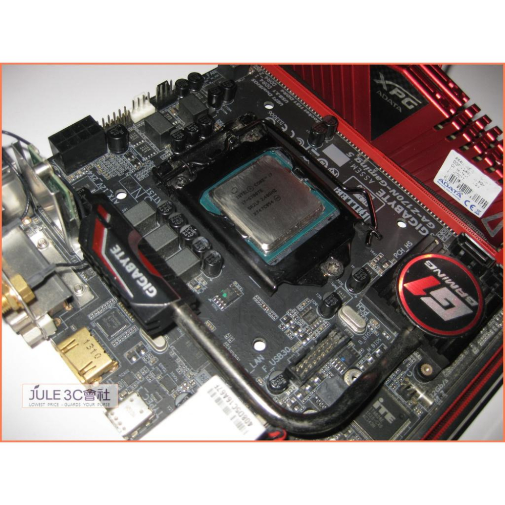 JULE 3C會社-技嘉Z170N-Gaming 5 ITX + i7 6700 TE CPU + 16G 記憶體