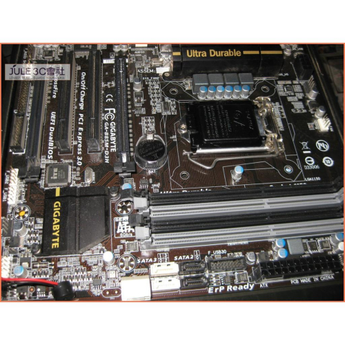 JULE 3C會社-技嘉 B85M-D3H B85/DDR3/超耐久PLUS/附檔板/良品/MATX/1150 主機板