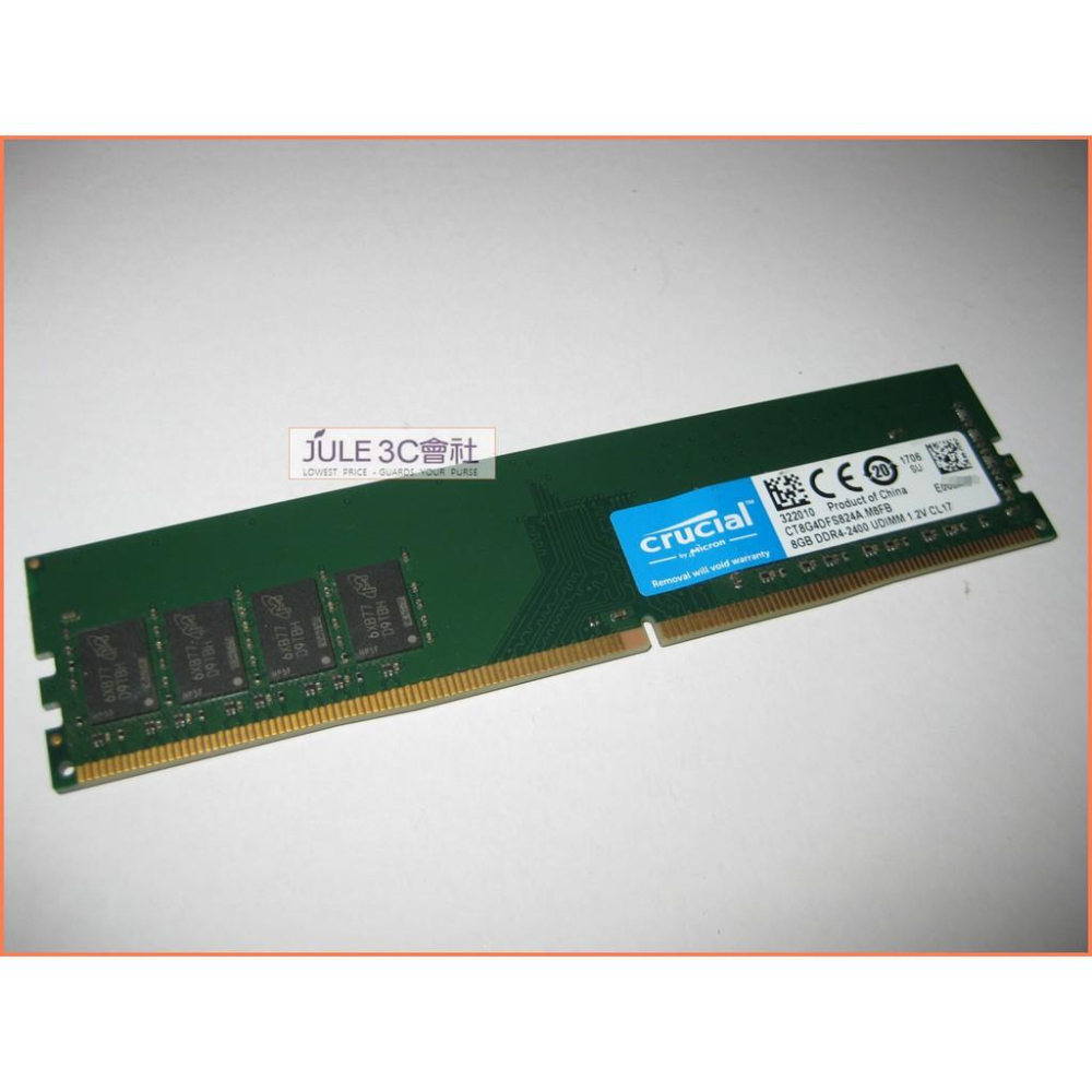 JULE 3C會社-美光Crucial DDR4 2400 8GB 8G 單面/終保/CT8G4DFS824A 記憶體-細節圖2