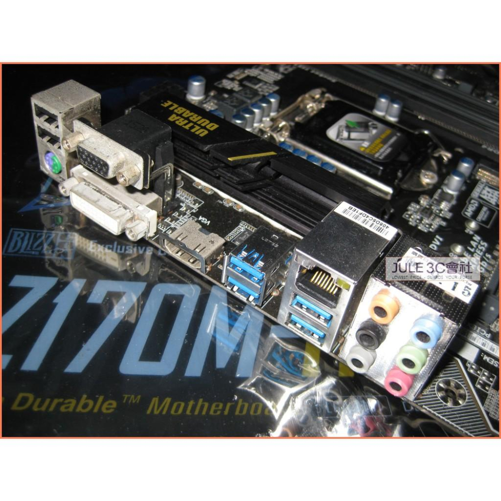 JULE 3C會社-技嘉 Z170M-HERO Z170/電競/第六七代/DDR4/M2/良品/1151 主機板-細節圖4