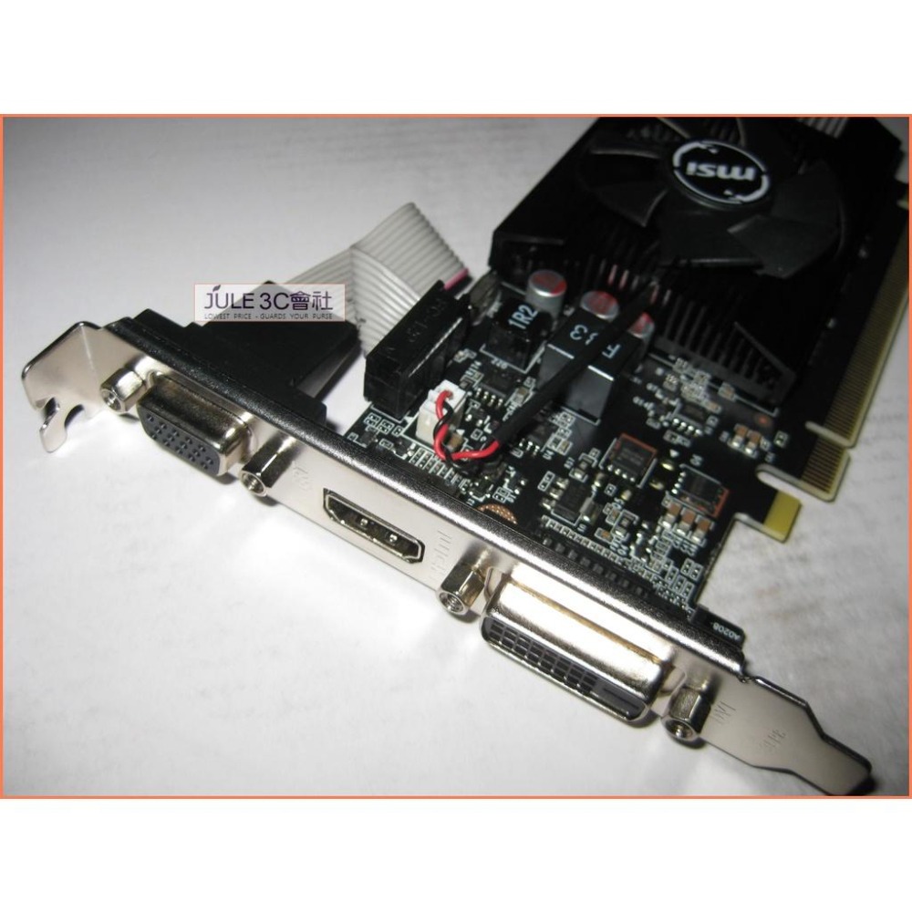 JULE 3C會社-微星MSI GT710 2GD3 LP DDR3/2G/低耗電/風扇版/良品 顯示卡-細節圖2