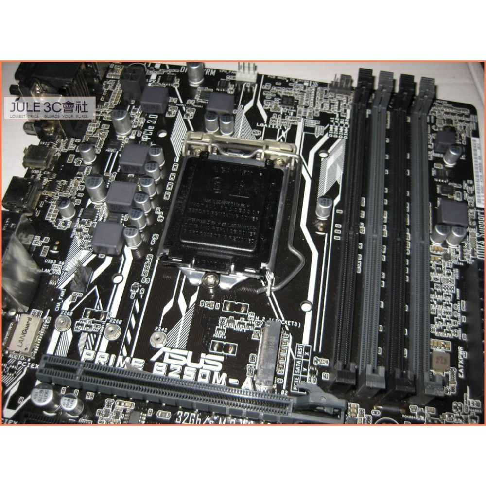 JULE 3C會社-華碩ASUS PRIME B250M-A B250/D4/雙M2/良品/MATX/1151 主機板-細節圖3