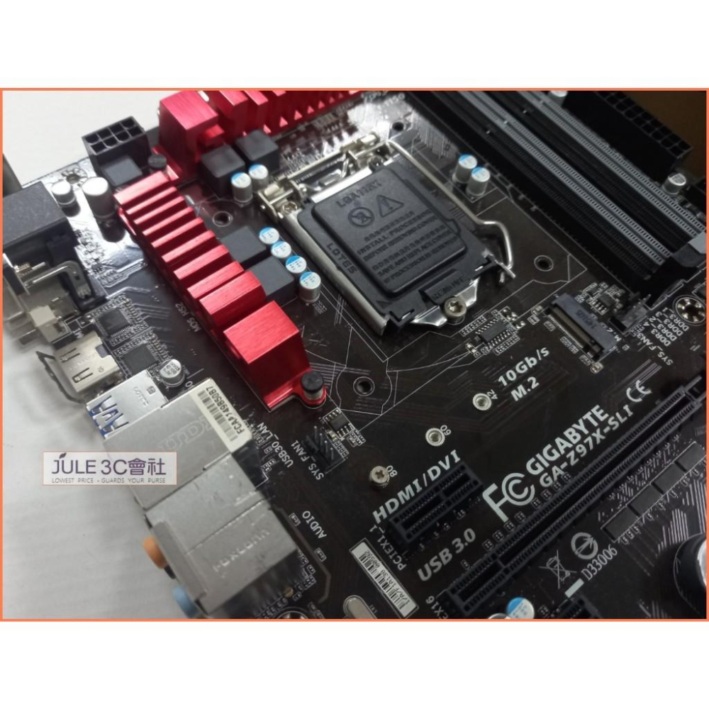 JULE 3C會社-技嘉 Z97X-SLI Z97/DDR3/電競網路/抗突波/M2/超耐久/庫存/1150 主機板-細節圖5