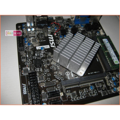 JULE 3C會社-微星MSI J1900I 含CPU 整合型 Mini-ITX 主機板 + DDR3L 4G 記憶體