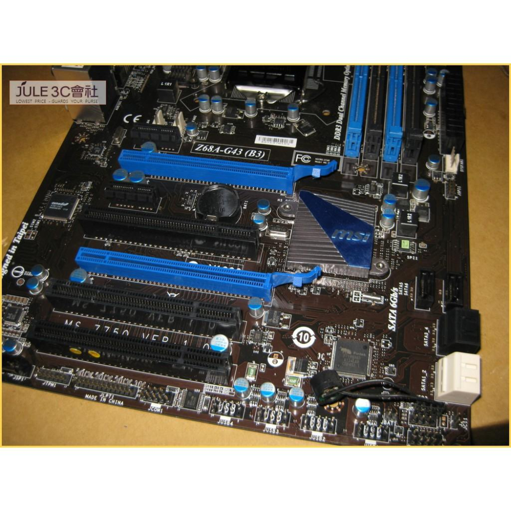 JULE 3C會社-微星MSI Z68A-G43 Z68/DDR3/USB3/軍規/良品/ATX/1155 主機板-細節圖2