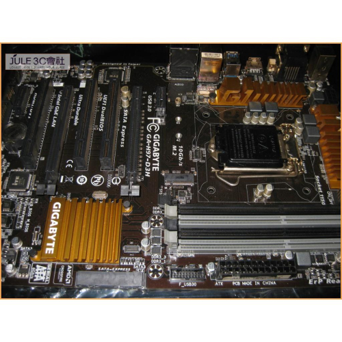 JULE 3C會社-技嘉 GA-H97-D3H H97/DDR3/超耐久/電競網路/M2/良品/ATX/1150 主機板