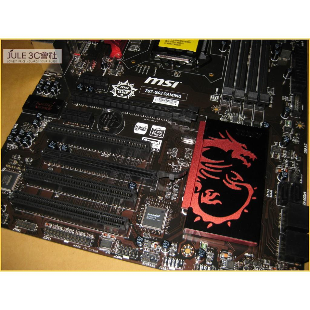 JULE 3C會社-微星MSI Z87-G43 Gaming Z87/DDR3/遊戲不再卡/軍規/電競/1150 主機板-細節圖2